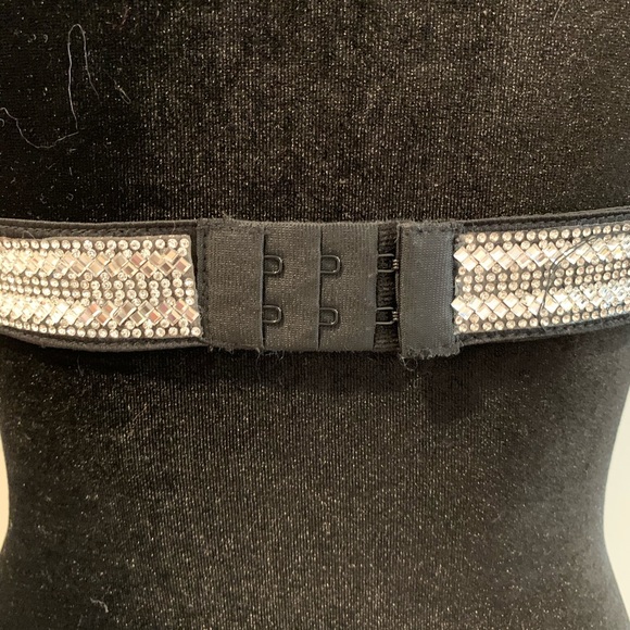 Forever 21 Black Satin Rhinestone Bralette - Picture 4 of 6